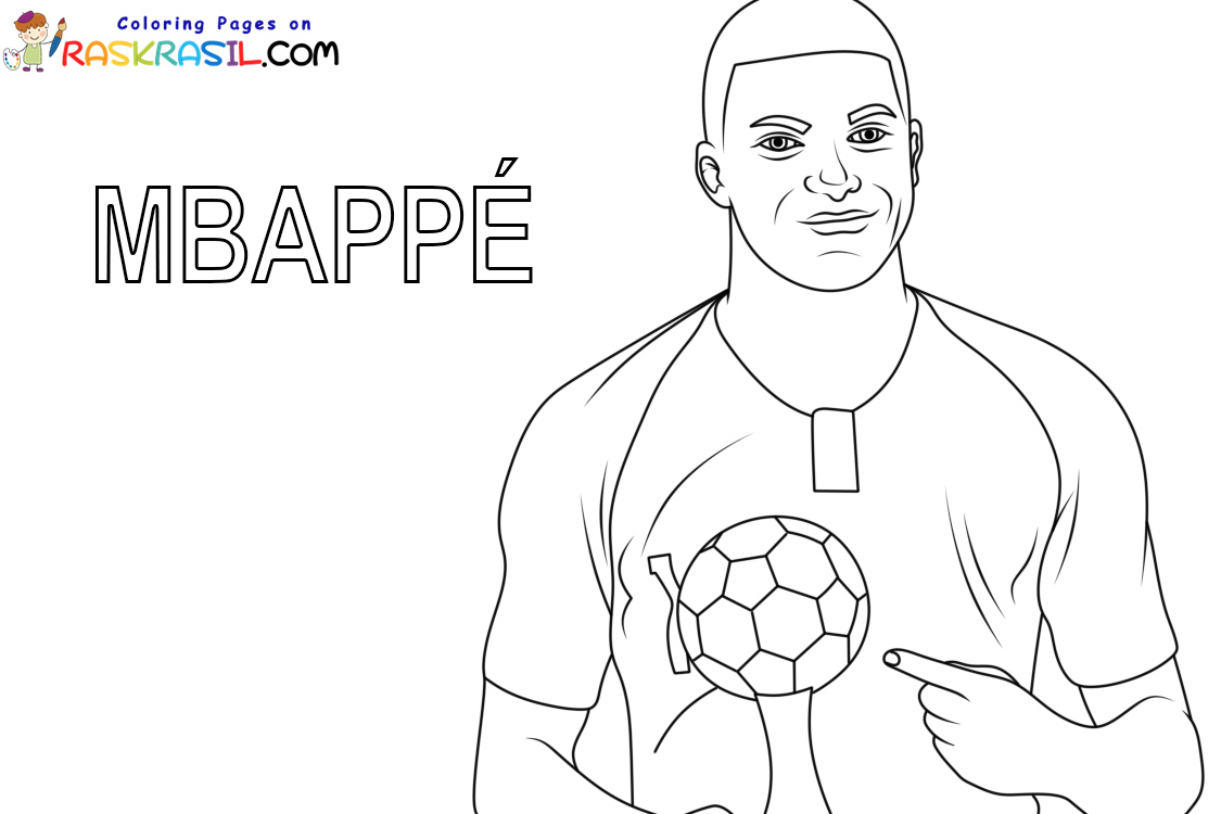 Kylian mbappã coloring pages