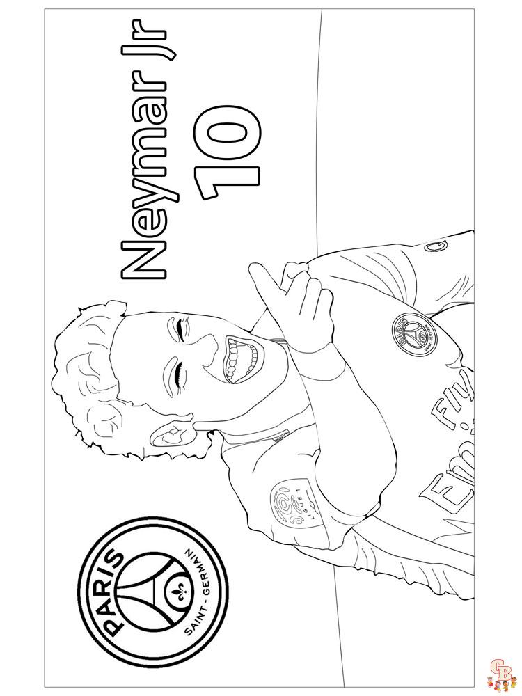 Neymar coloring pages free printable for kids