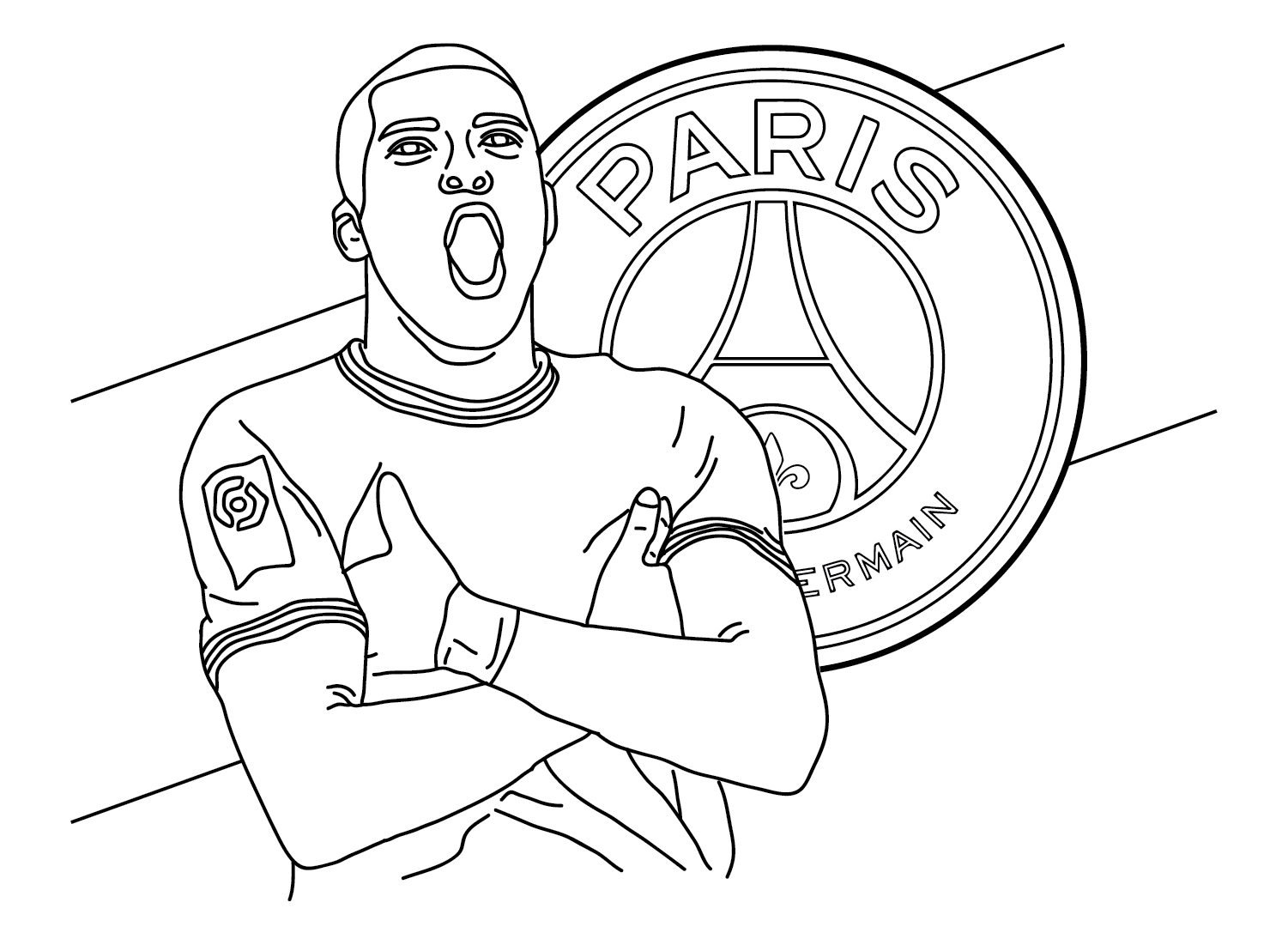 Kylian mbappã coloring pages