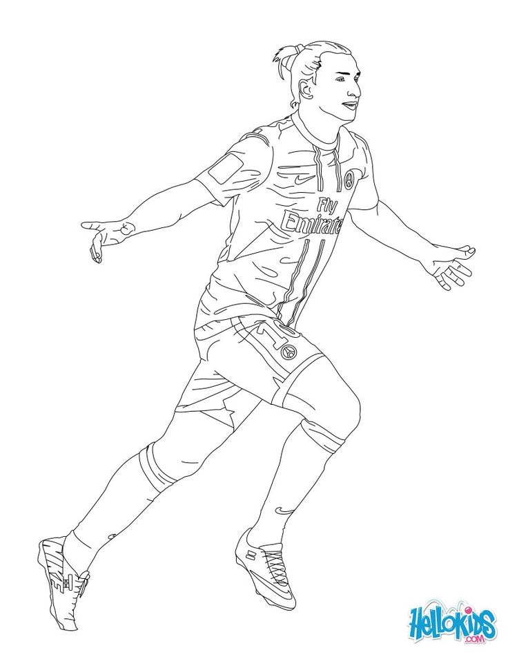 Soccer players coloring pages