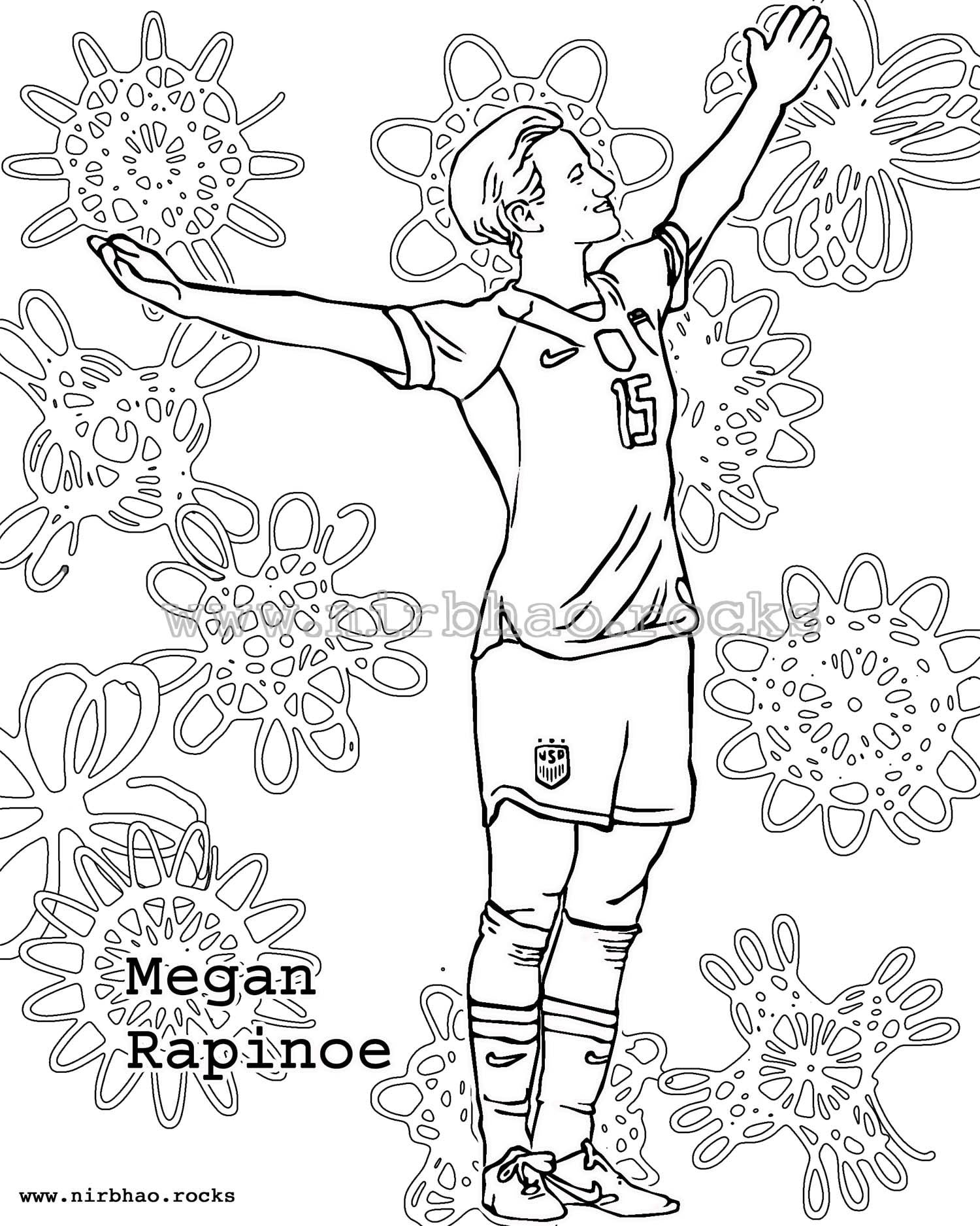 Megan rapinoe we are awesome coloring pages