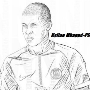 Kylian mbappã coloring pages printable for free download