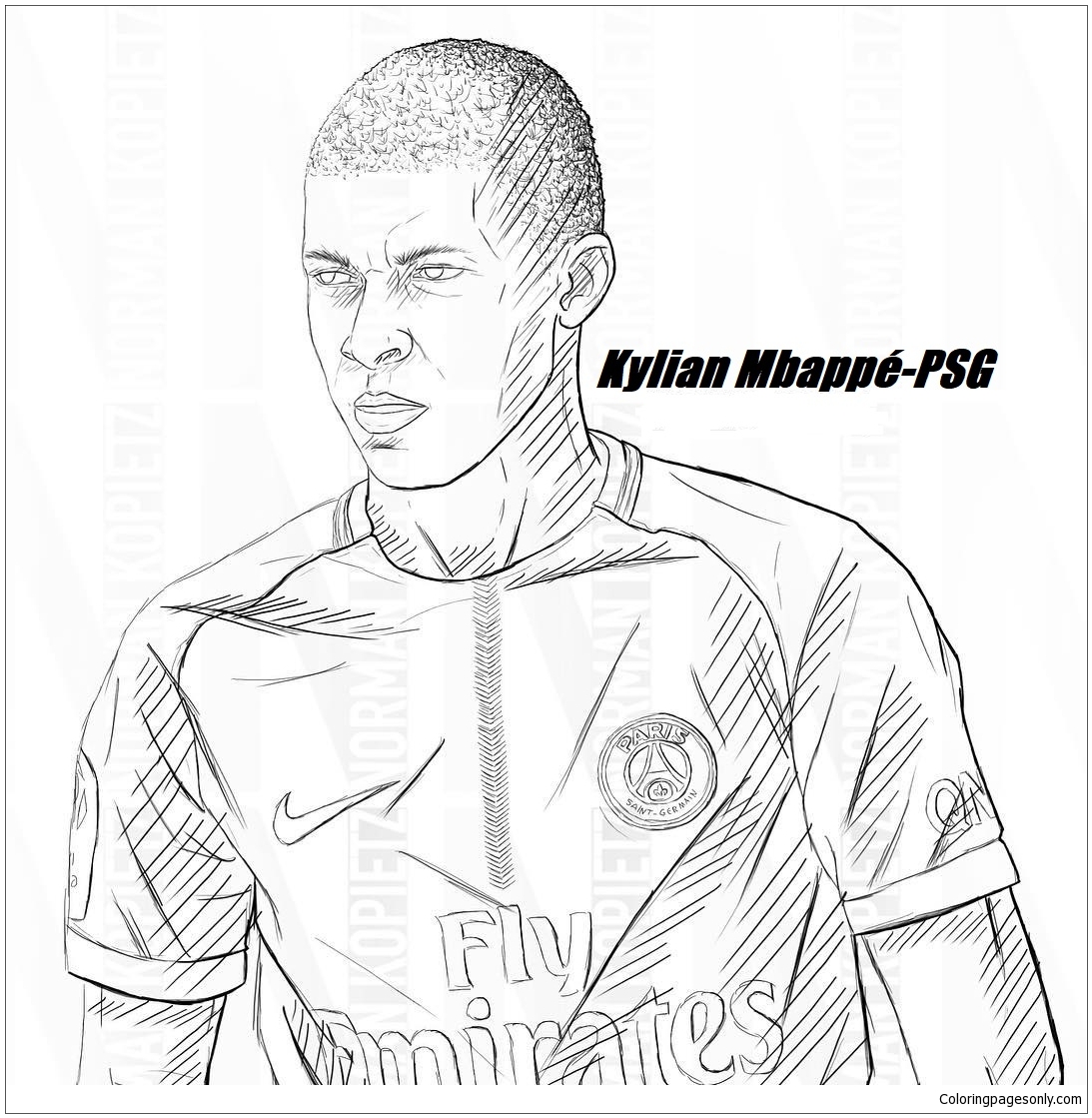 Kylian mbappã coloring pages