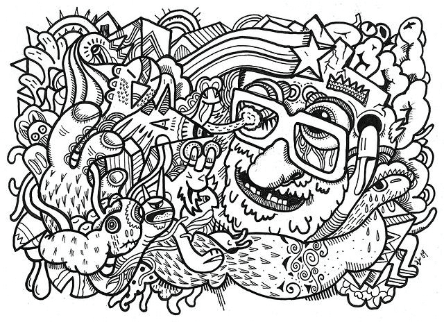 Psychedelic coloring pages printable for free download