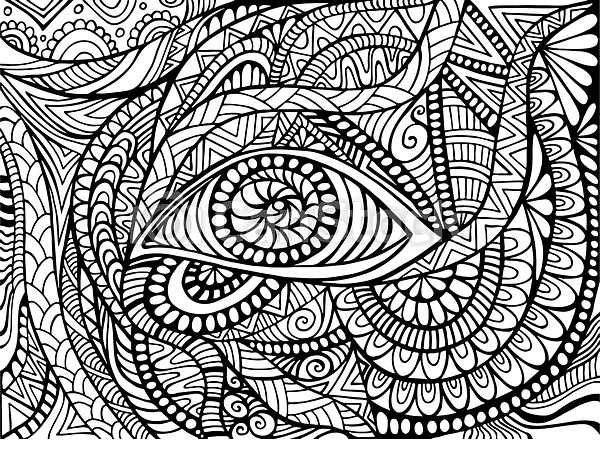 Psychedelic coloring pages printable for free download