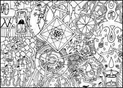 Psychedelic adult coloring pages