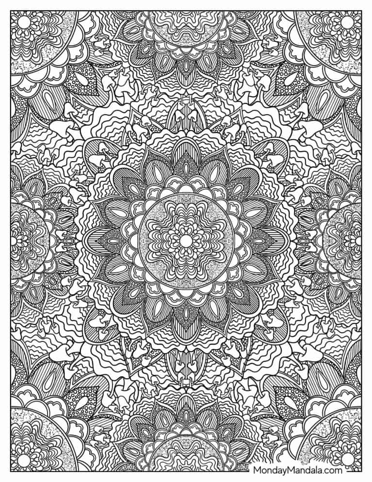 Trippy coloring pages free pdf printables