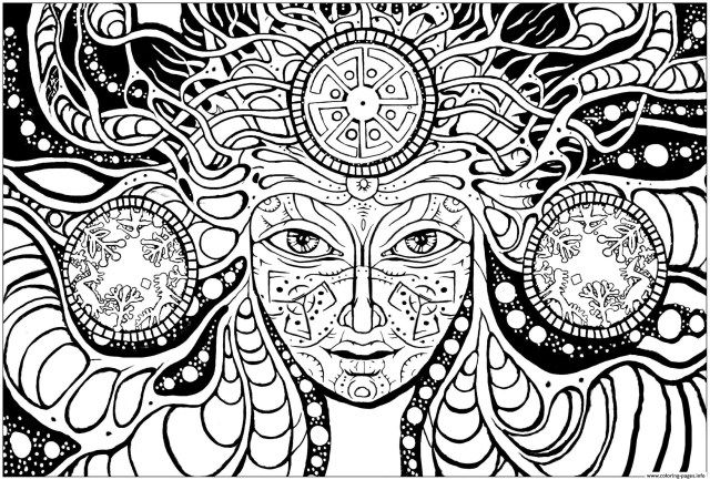 Inspiration image of trippy coloring pages