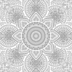 Adult psychedelic pattern coloring page