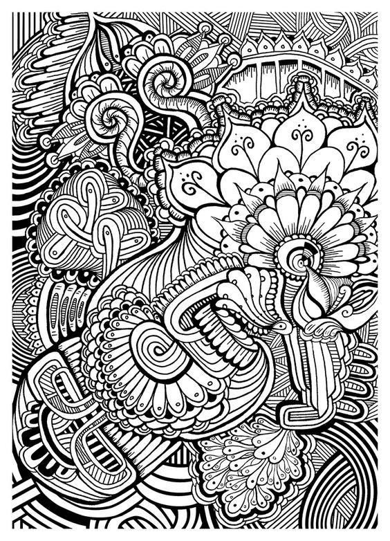 Psychedelic coloring pages printable for free download