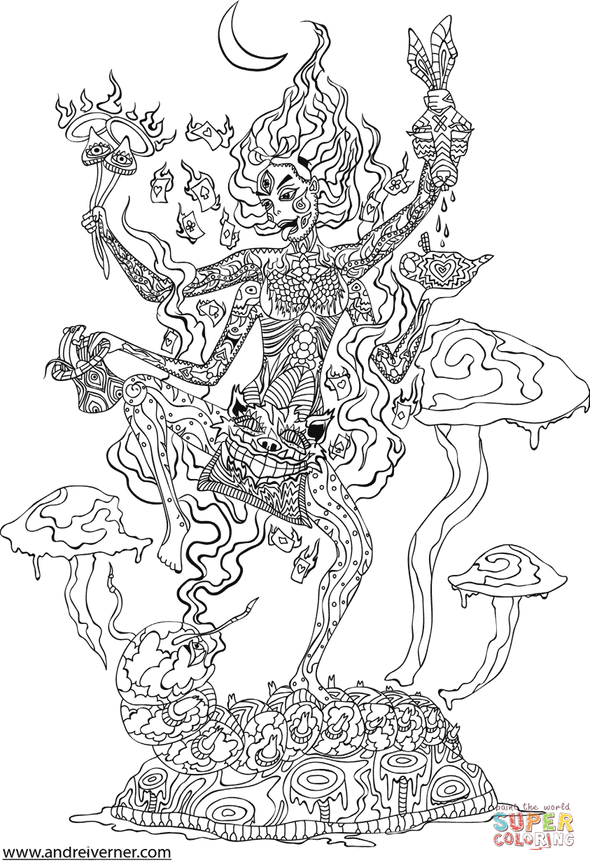 Psychedelic ornaments coloring page free printable coloring pages