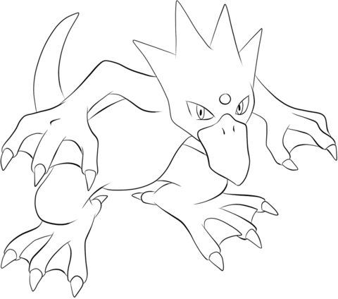 Golduck coloring page free printable coloring pages