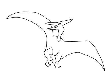 Free vectors pteranodon coloring book