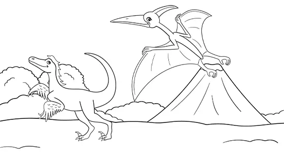 Pterodactyl coloring pages for kids free pdfs