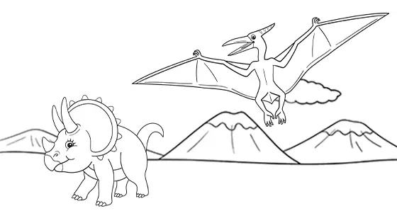 Pterodactyl coloring pages for kids free pdfs