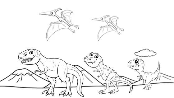 Pterodactyl coloring pages for kids free pdfs