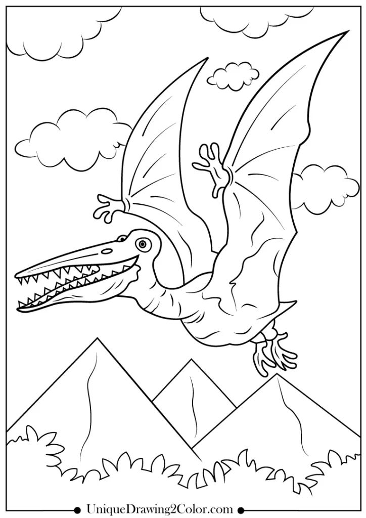 Pterodactyl coloring pages