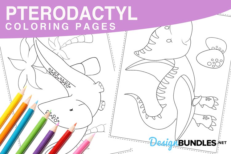 Pterodactyl coloring pages