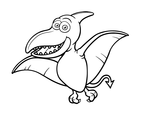 Pterosaur coloring page