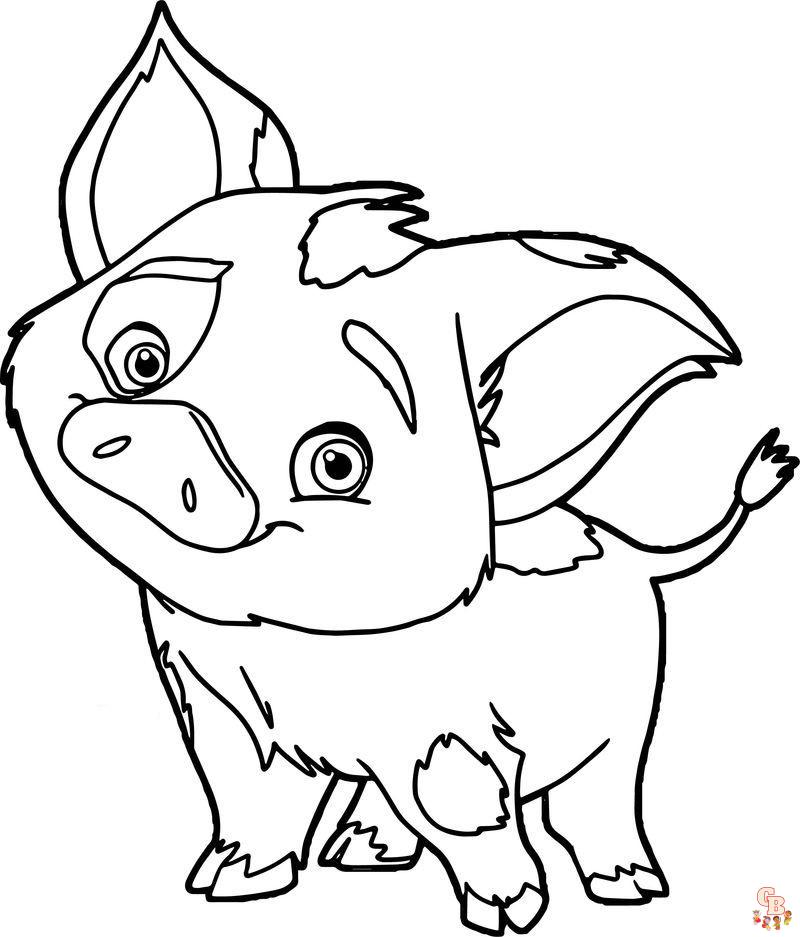 Free heihei and pua coloring pages