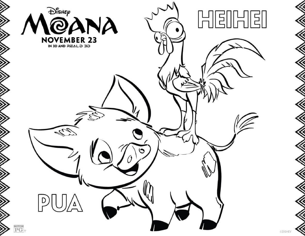 Moana coloring pages