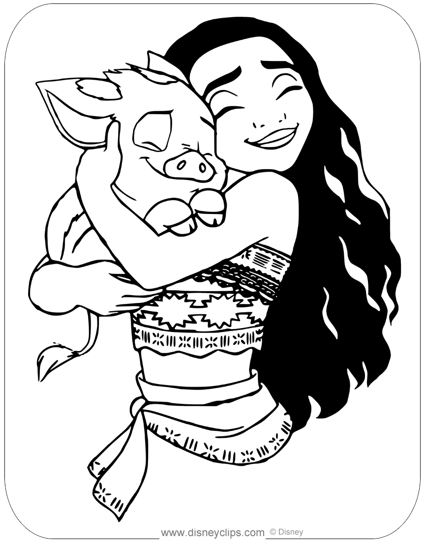 Disneys moana printable coloring pages