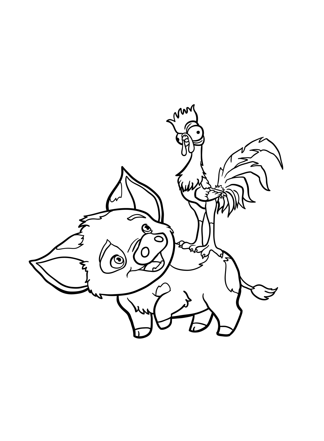 Free heihei and pua coloring pages