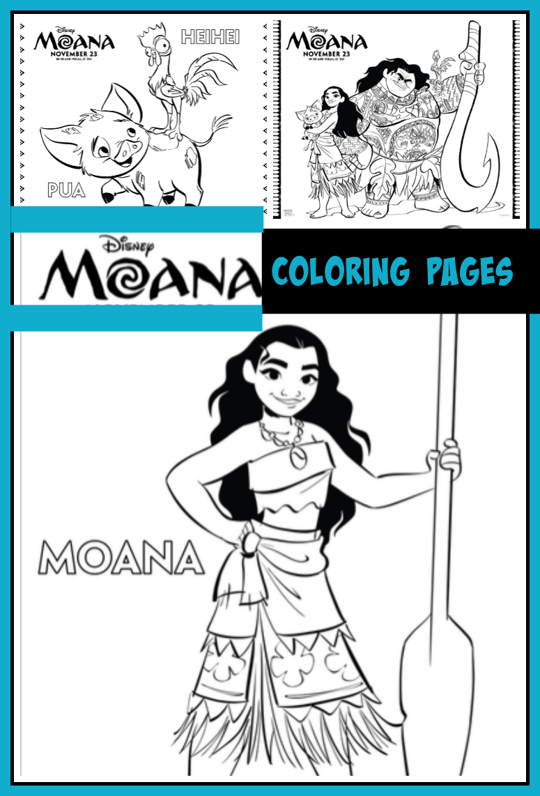 Moana coloring pages