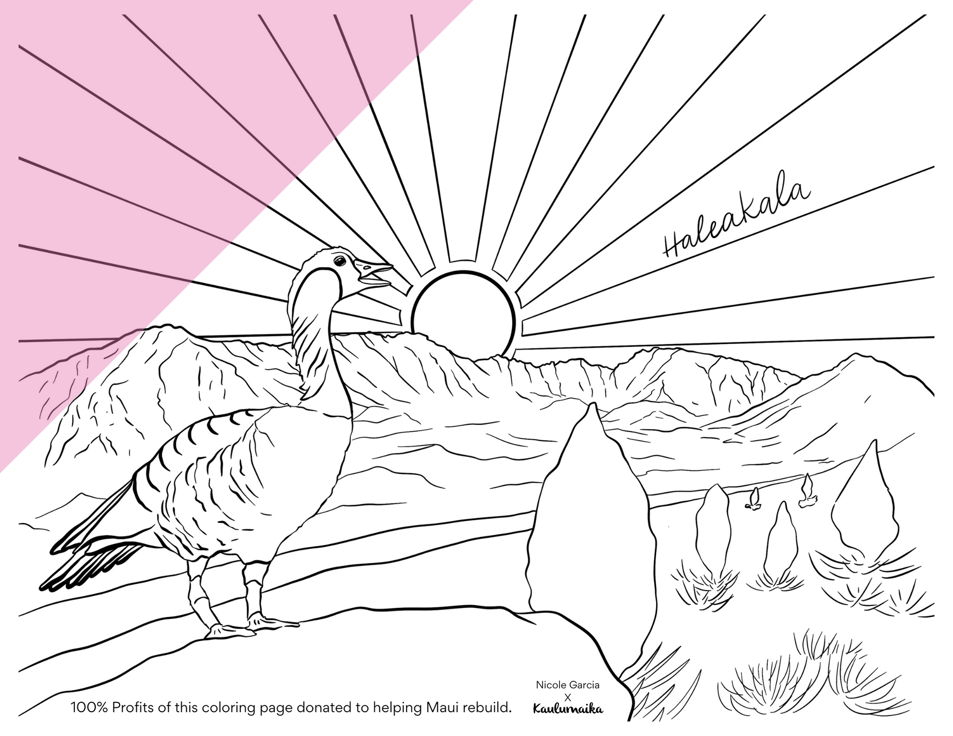 Aloha for maui coloring pages â