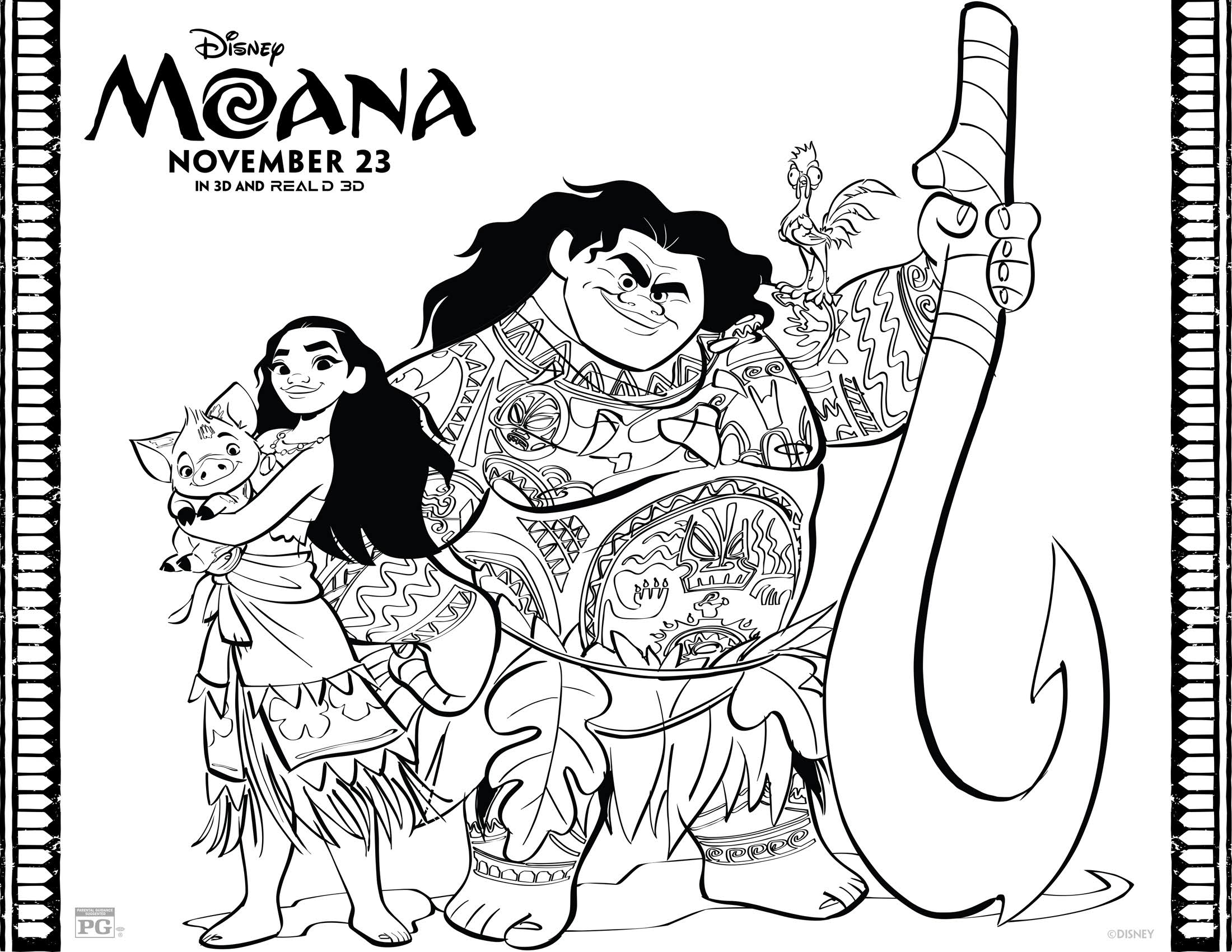 Moana coloring pages moana coloring pages and activity sheets for kids