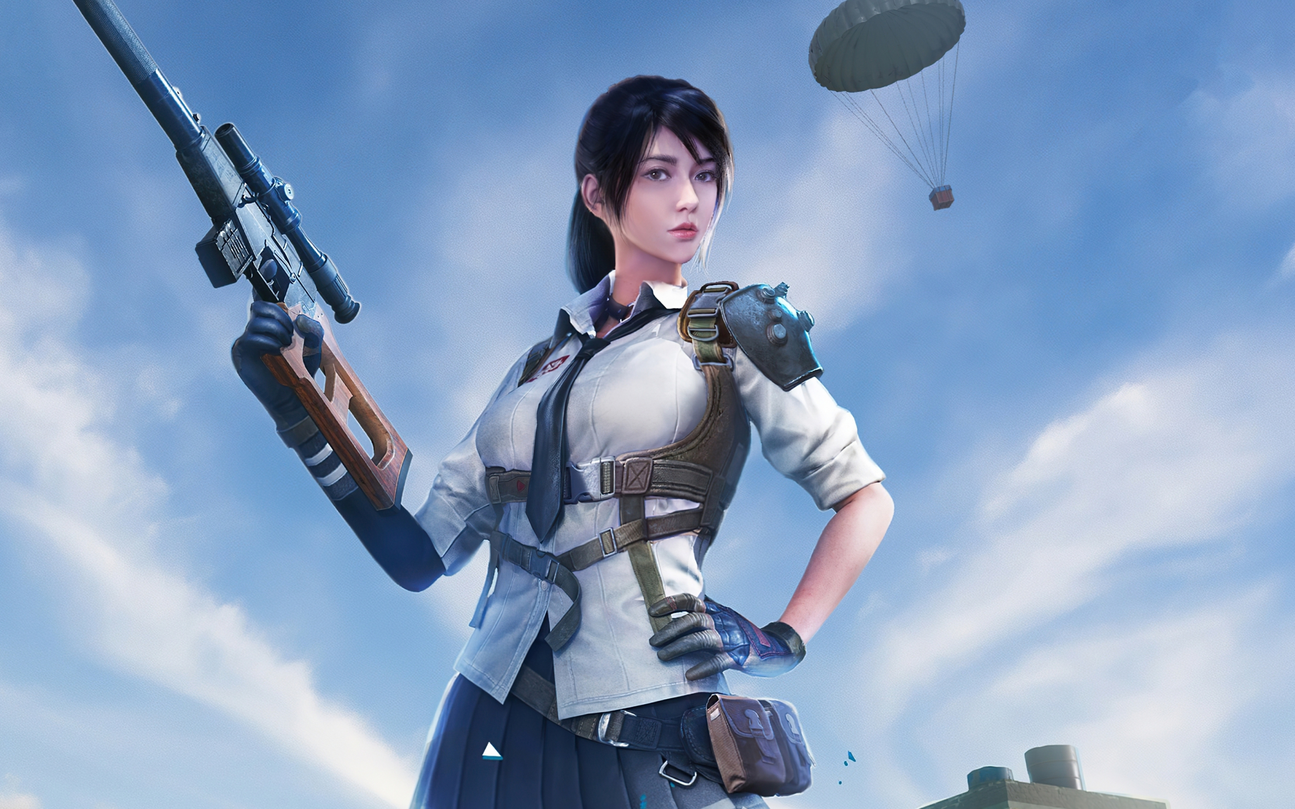 Download wallpaper x pubg girl character beautiful art dual wide x hd background