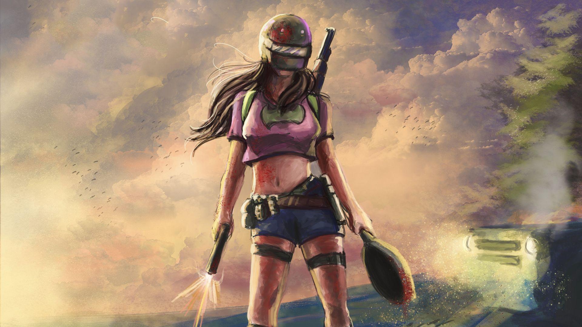 Pubg mobile sara character hd wallpapers