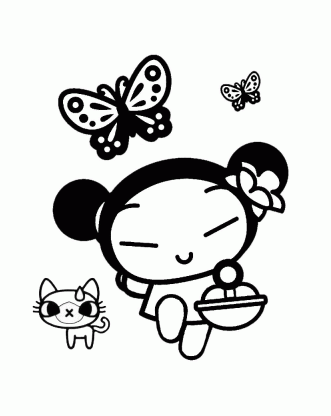 Free pucca coloring pages to color