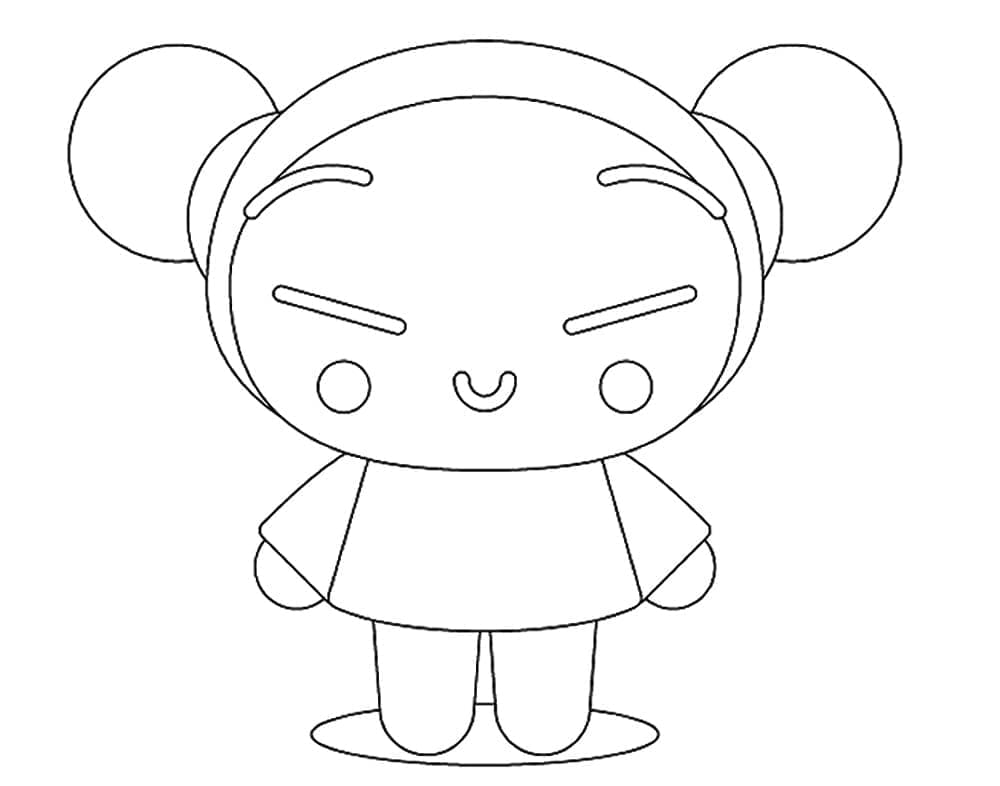 Very happy pucca coloring page