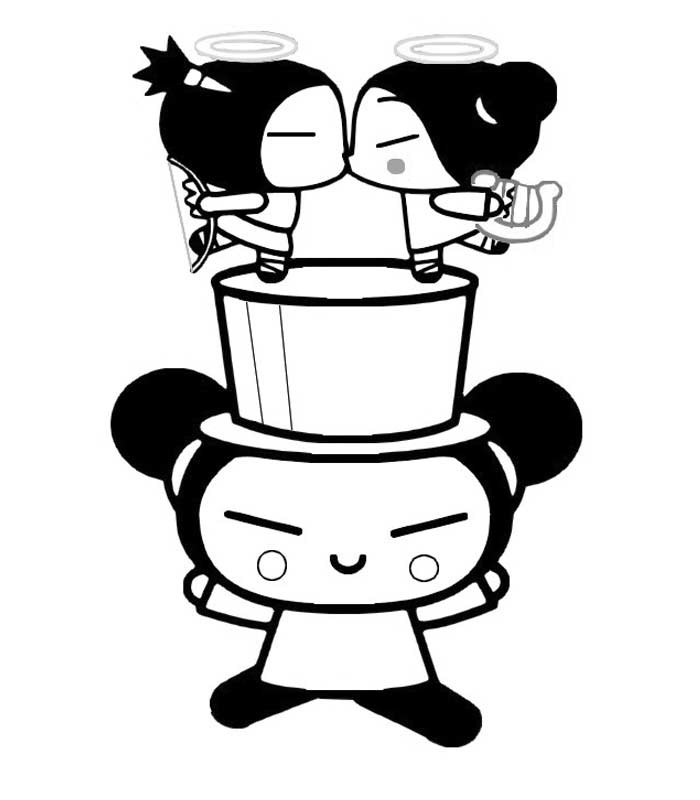 Pucca coloring pages team colors