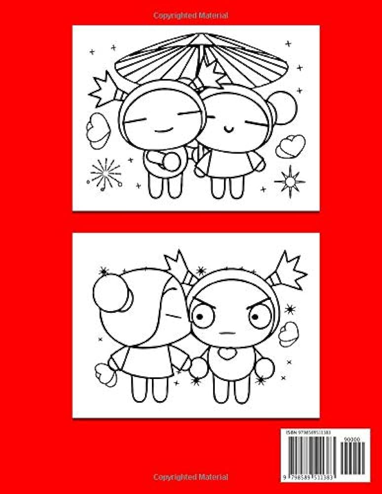 Pucca coloring book funny coloring book with images for kids of all ages with your favorite pucca characters julia prati books