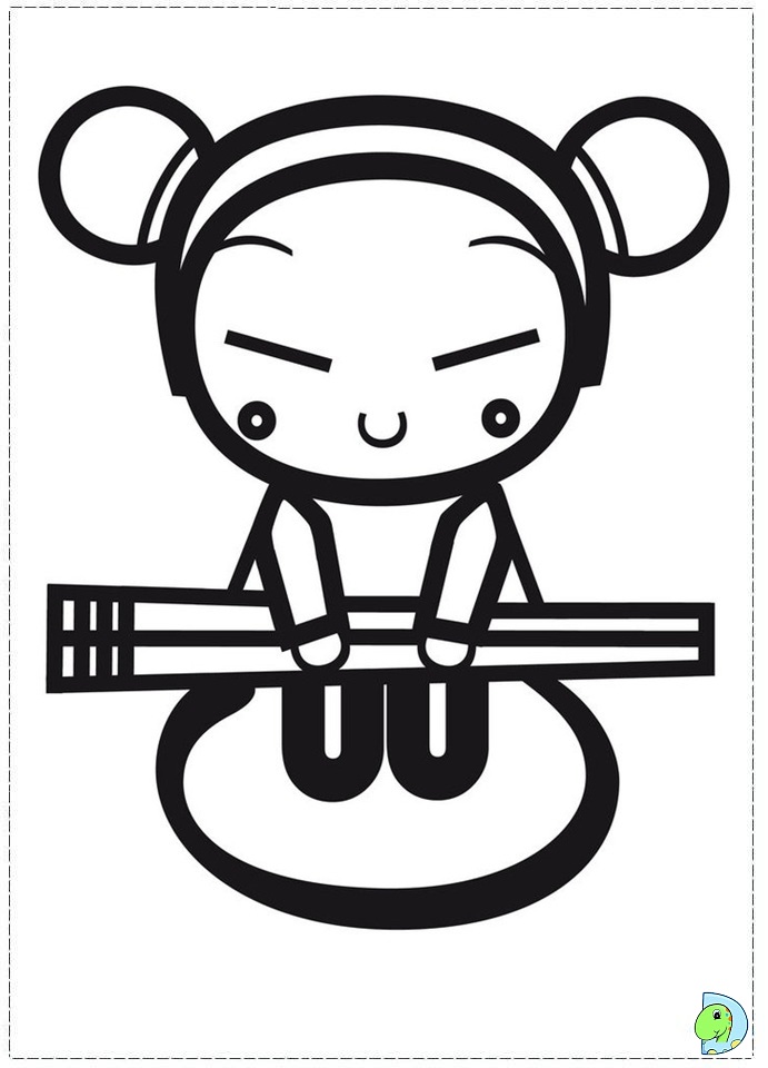 Pucca coloring page