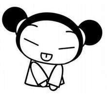 Pucca smiling coloring pages
