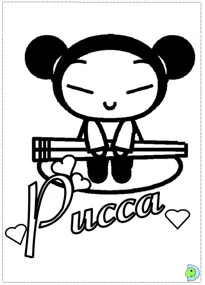 Pucca coloring page