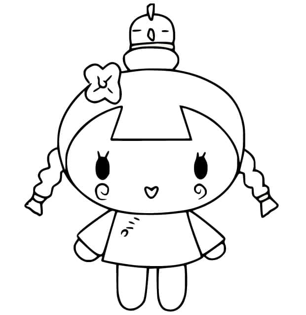 Ching from pucca coloring page