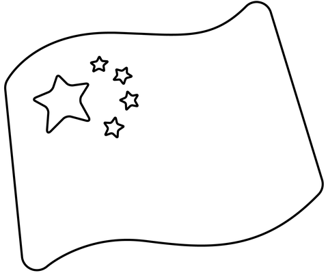 China flag emoji coloring page free printable coloring pages