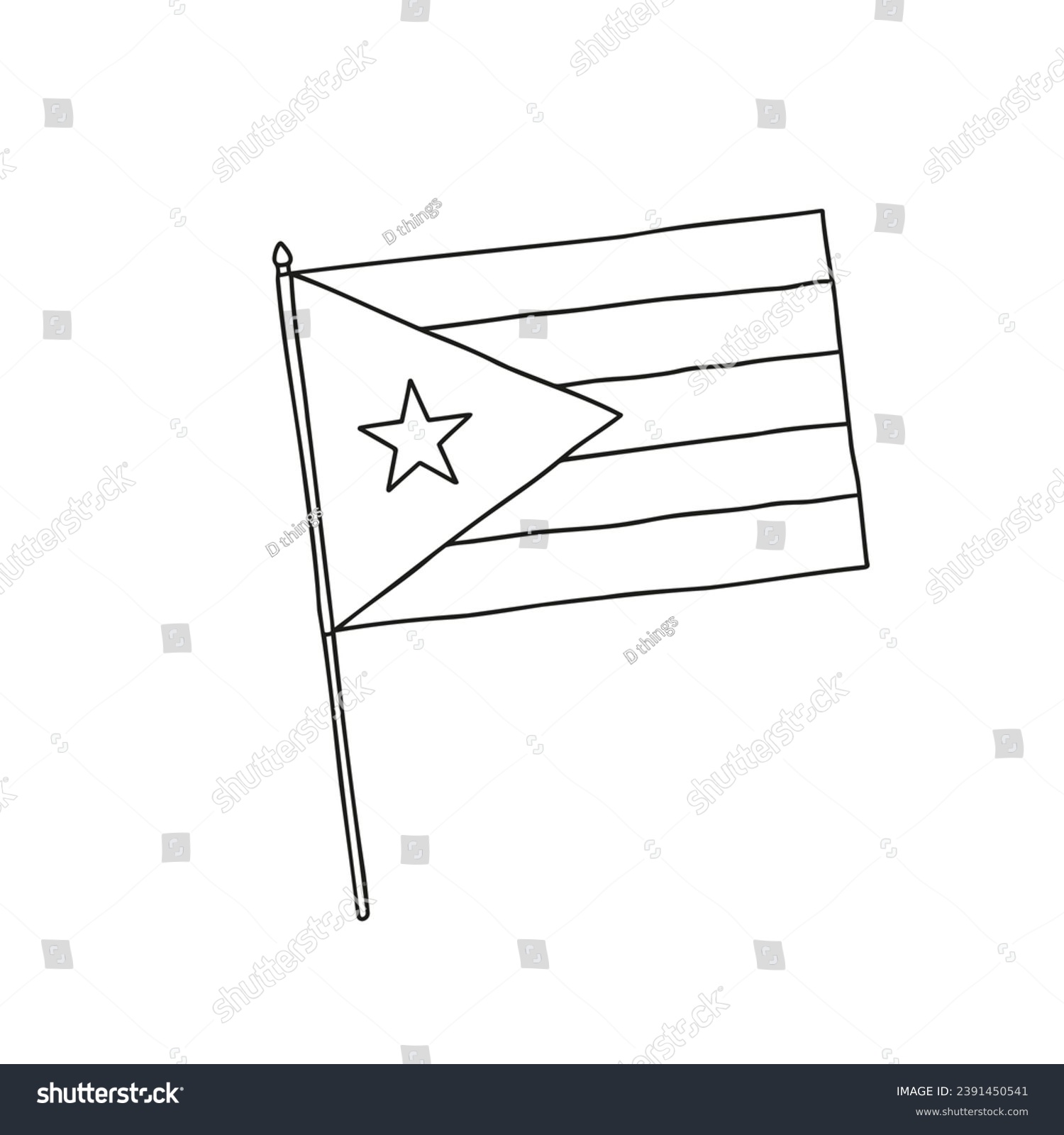 Black white puerto rican flag royalty