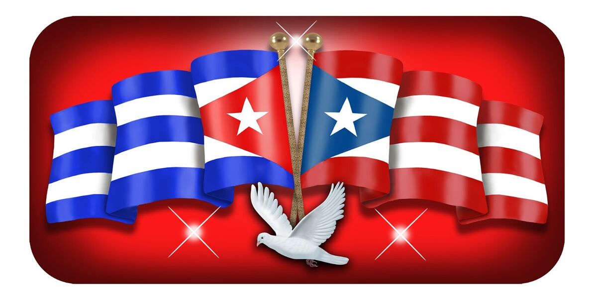 Cuba puerto rico unity flags dove vinyl decal sticker latino small