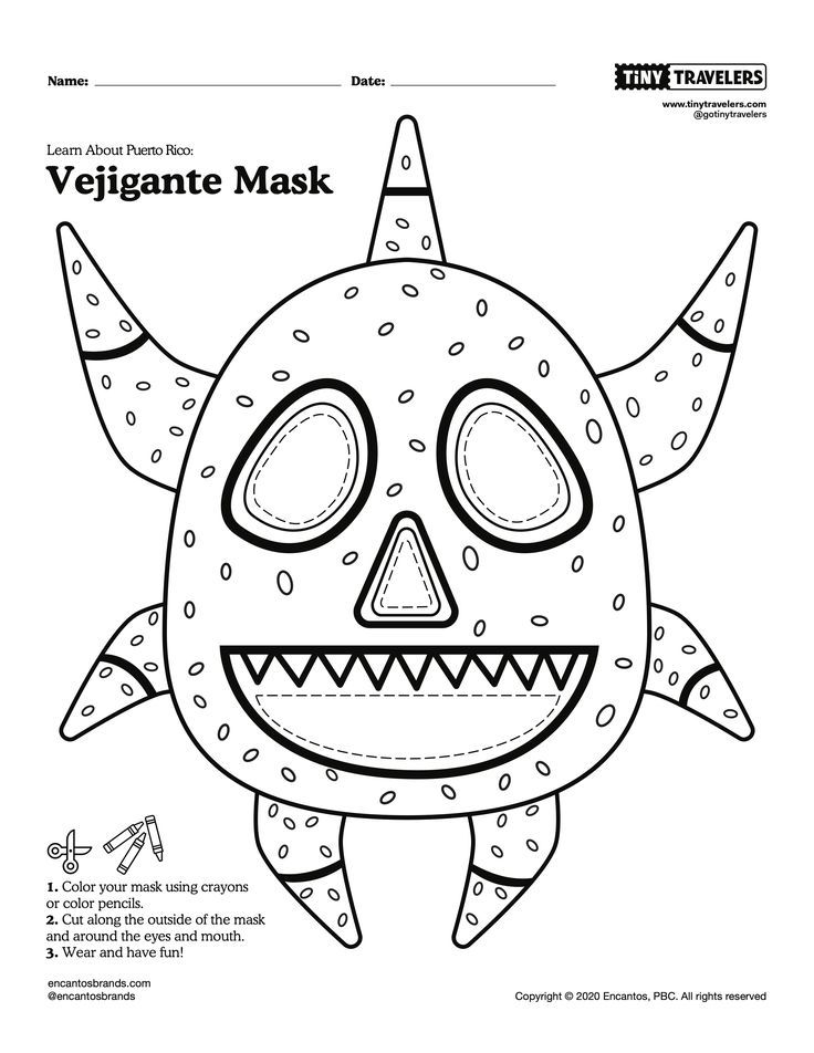 Create a colorful vejigante mask