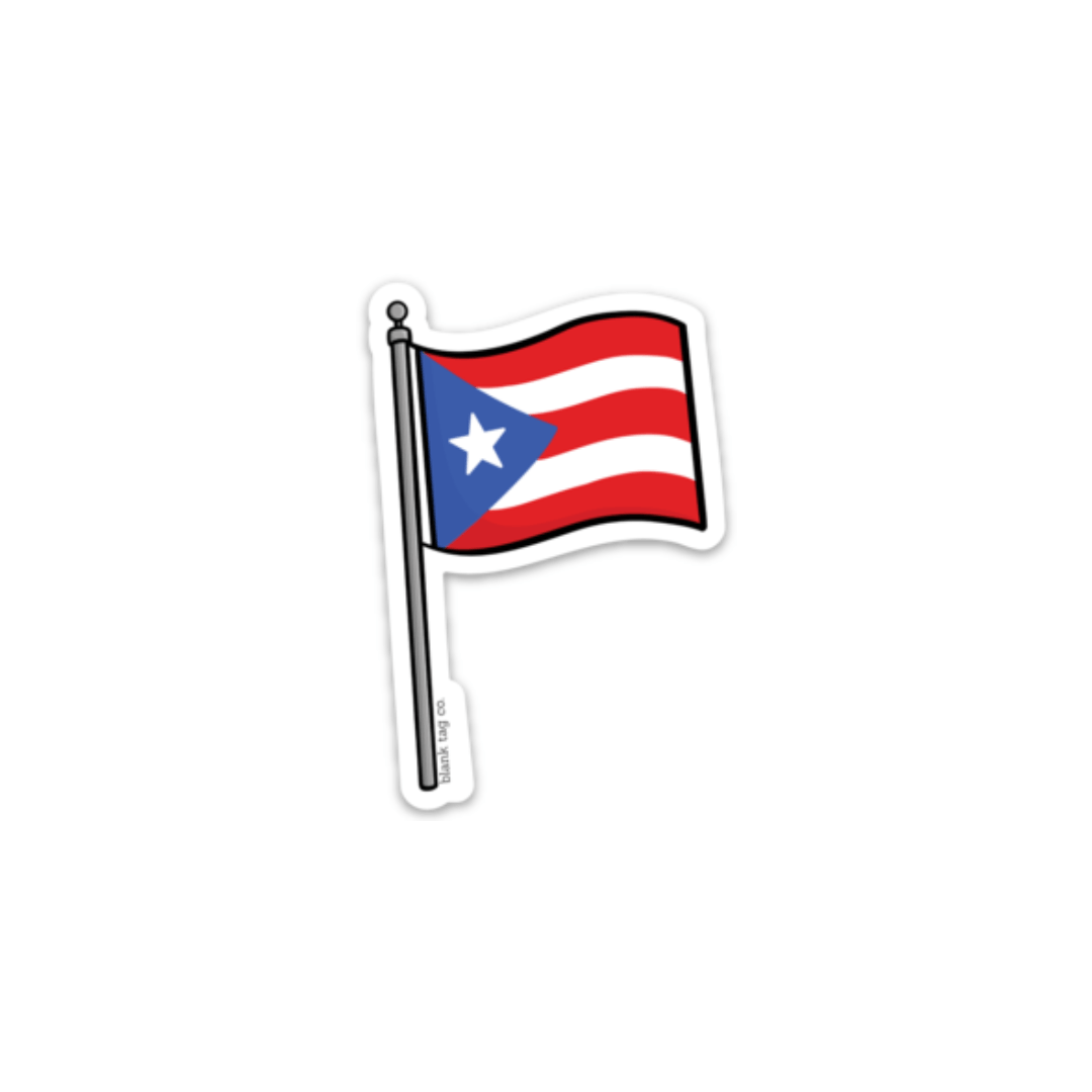 The puerto ri flag sticker