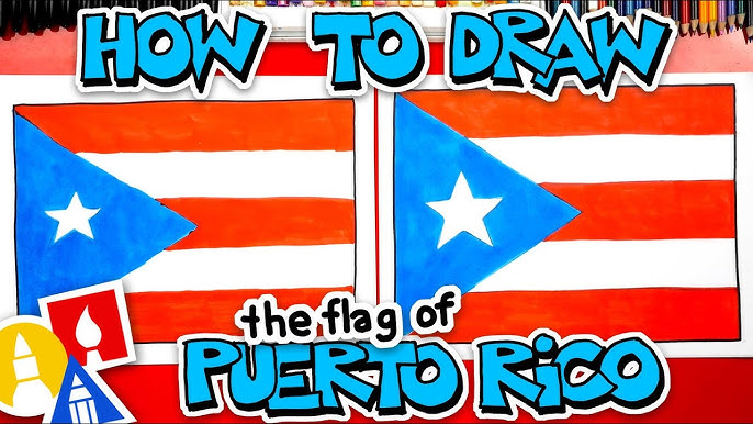 How to draw the flag of puerto rico