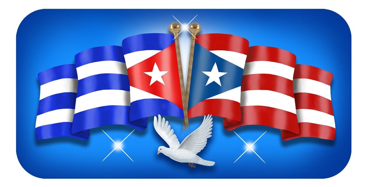 Cuba puerto rico unity flags dove vinyl decal sticker latino small