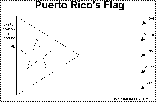 Puerto rico flag printout