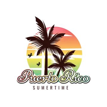 Puerto rico summertime vintage palm tree colorful design vector beach palm surf png and vector with transparent background for free download puerto rico palm background color design