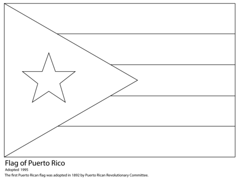 Puerto rico flag coloring page free printable coloring pages